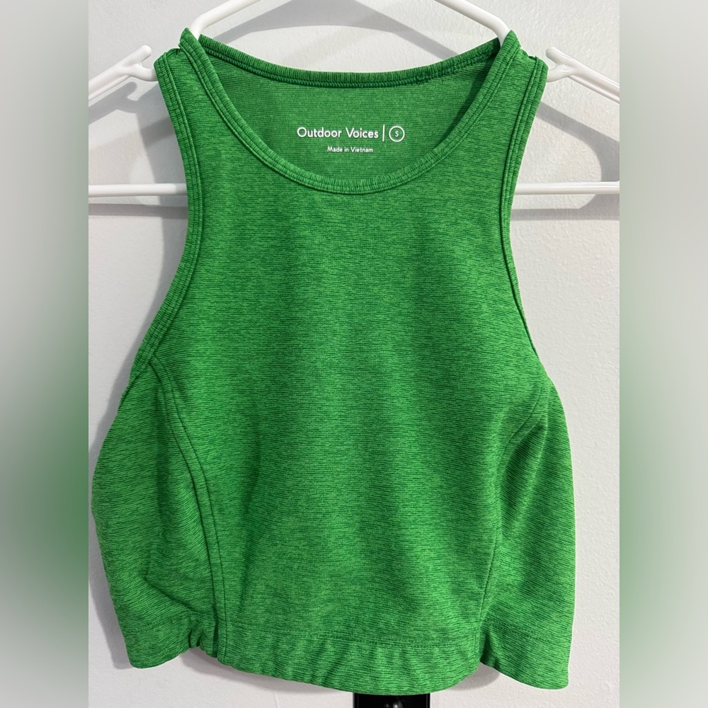 Outdoor Voices Sporty Green Crop Top Womens Size S - Picture 2 of 3
